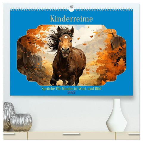 Kinderreime (hochwertiger Premium Wandkalender 2027 DIN A2 quer), Kunstdruck in Hochglanz