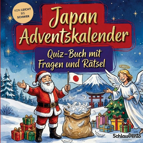 Japan-Adventskalender: Quiz-Buch mit Fragen und Rätsel