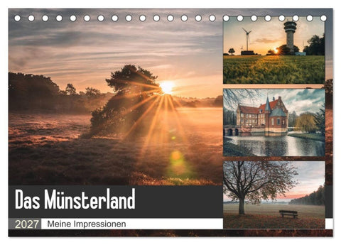 Das Münsterland - Meine Impressionen (Tischkalender 2027 DIN A5 quer), CALVENDO Monatskalender