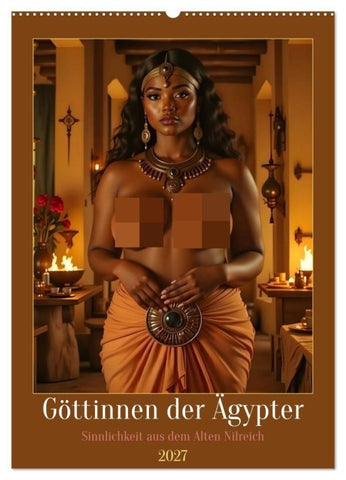 Göttinnen der Ägypter (Wandkalender 2027 DIN A2 hoch), CALVENDO Monatskalender