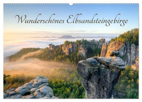 Wunderschönes Elbsandsteingebirge (Wandkalender 2027 DIN A2 quer), CALVENDO Monatskalender
