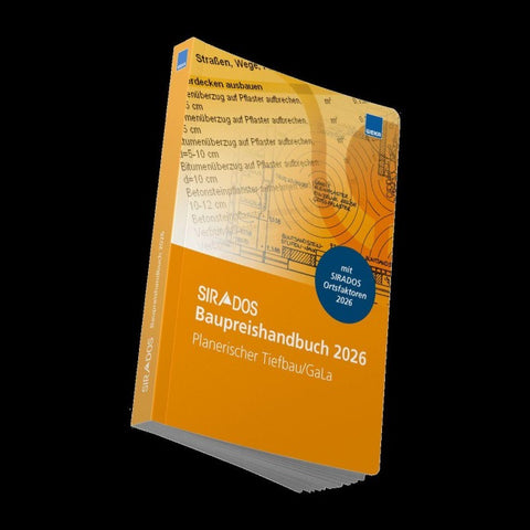 SIRADOS Baupreishandbuch Tiefbau/Galabau 2026