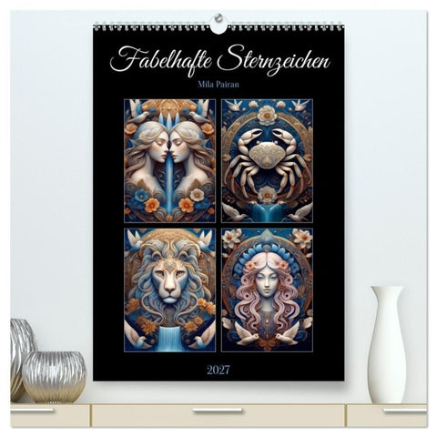 Fabelhafte Sternzeichen (hochwertiger Premium Wandkalender 2027 DIN A2 hoch), Kunstdruck in Hochglanz