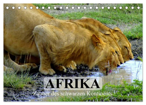 Afrika. Zauber des schwarzen Kontinents (Tischkalender 2026 DIN A5 quer), CALVENDO Monatskalender