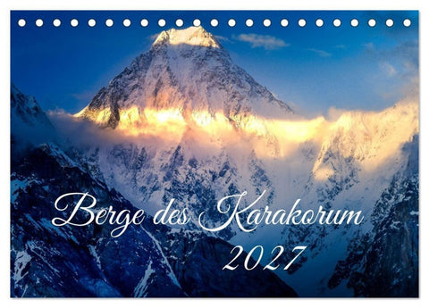 Berge des Karakorum (Tischkalender 2027 DIN A5 quer), CALVENDO Monatskalender