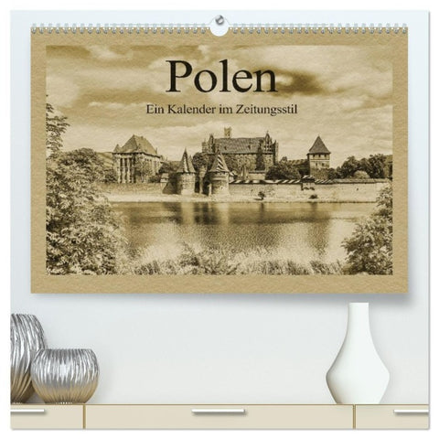 Polen - Ein Kalender im Zeitungsstil (hochwertiger Premium Wandkalender 2027 DIN A2 quer), Kunstdruck in Hochglanz