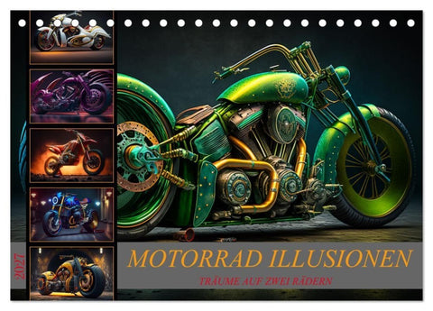 Motorrad illusionen (Tischkalender 2027 DIN A5 quer), CALVENDO Monatskalender