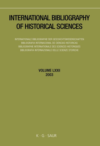 International Bibliography of Historical Sciences / 2003