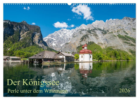 Der Königssee Perle unter dem Watzmann (Wandkalender 2026 DIN A2 quer), CALVENDO Monatskalender