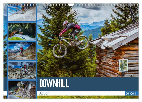 Downhill Action (Wandkalender 2026 DIN A3 quer), CALVENDO Monatskalender
