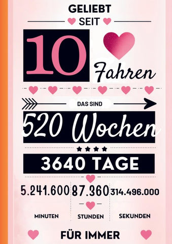 Notizbuch für Mädchen 10 Jahre- Geburtstagsgeschenk für 10 jährige Mädchen