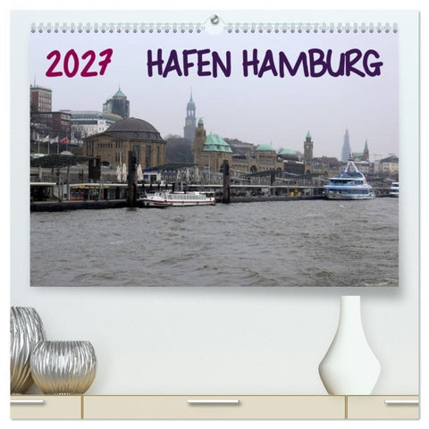 Hafen Hamburg 2027 (hochwertiger Premium Wandkalender 2027 DIN A2 quer), Kunstdruck in Hochglanz