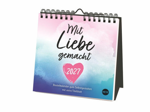 Kreativkalender zum Aufstellen Mit Liebe gemacht 2027