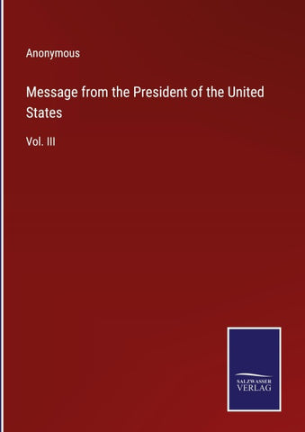 Message from the President of the United States