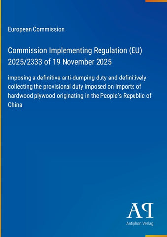 Commission Implementing Regulation (EU) 2025/2333 of 19 November 2025