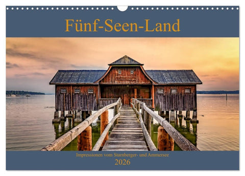 Fünf-Seen-Land (Wandkalender 2026 DIN A3 quer), CALVENDO Monatskalender