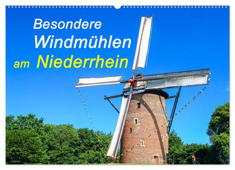 Besondere Windmühlen am Niederrhein (Wandkalender 2027 DIN A2 quer), CALVENDO Monatskalender