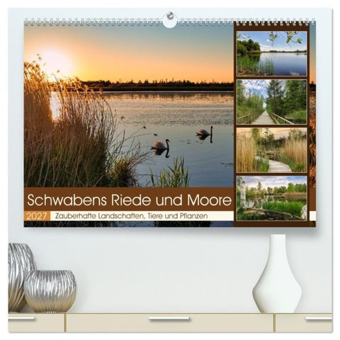 Schwabens Riede und Moore (hochwertiger Premium Wandkalender 2027 DIN A2 quer), Kunstdruck in Hochglanz