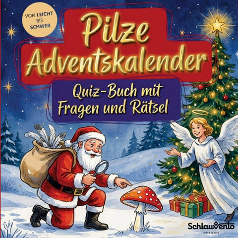 Pilze-Adventskalender: Quiz-Buch mit Fragen und Rätsel
