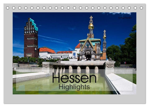Hessen Highlights (Tischkalender 2027 DIN A5 quer), CALVENDO Monatskalender