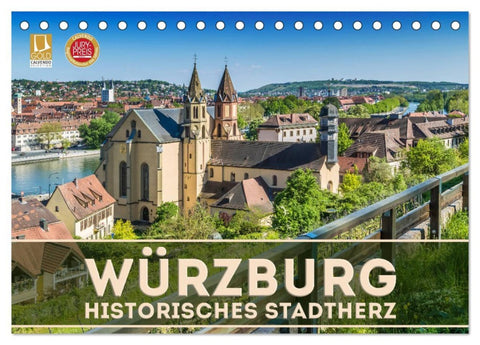 WÜRZBURG Historisches Stadtherz (Tischkalender 2026 DIN A5 quer), CALVENDO Monatskalender