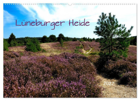 Lüneburger Heide (Wandkalender 2027 DIN A2 quer), CALVENDO Monatskalender