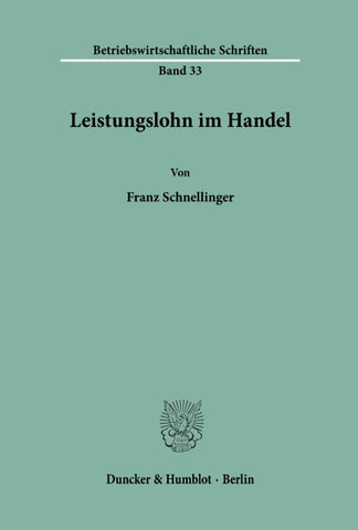 Leistungslohn im Handel.