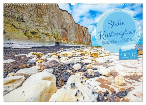 Steile Küstenfelsen, Normandie und Bretagne (Wandkalender 2027 DIN A2 quer), CALVENDO Monatskalender