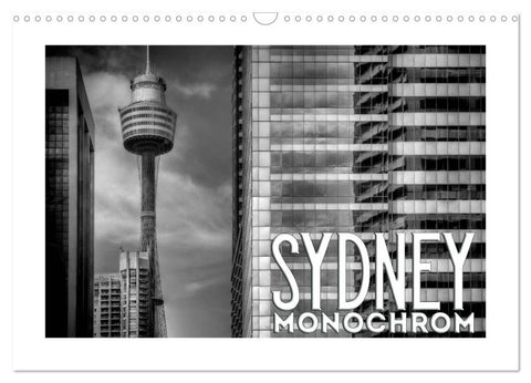 SYDNEY Monochrom (Wandkalender 2027 DIN A3 quer), CALVENDO Monatskalender