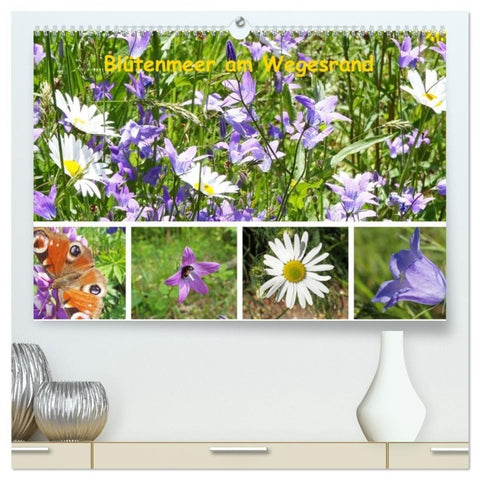 Blütenmeer am Wegesrand (hochwertiger Premium Wandkalender 2027 DIN A2 quer), Kunstdruck in Hochglanz