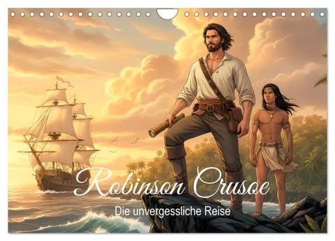 Robinson Crusoe – Die unvergessliche Reise (Wandkalender 2027 DIN A4 quer), CALVENDO Monatskalender