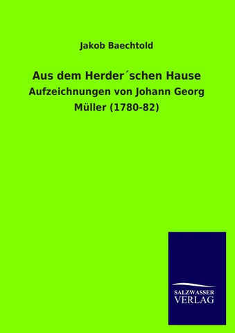 Aus dem Herder´schen Hause
