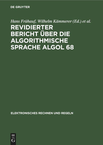 Revidierter Bericht über die algorithmische Sprache Algol 68