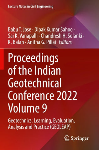 Proceedings of the Indian Geotechnical Conference 2022 Volume 9