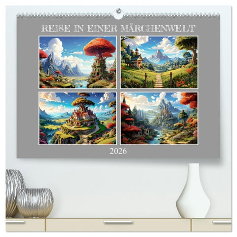 Reise in einer Märchenwelt (hochwertiger Premium Wandkalender 2026 DIN A2 quer), Kunstdruck in Hochglanz