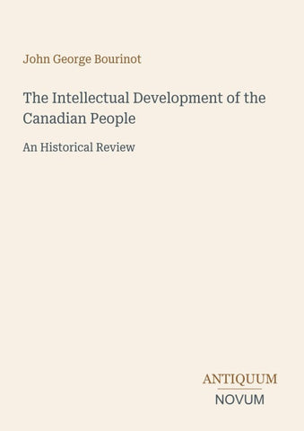 The Intellectual Development of the Canadian People