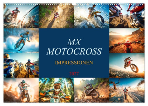 MX - Motocross - Impressionen (Wandkalender 2027 DIN A2 quer), CALVENDO Monatskalender