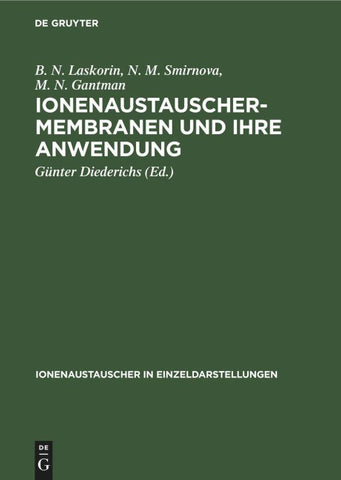 Ionenaustauschermembranen und ihre Anwendung