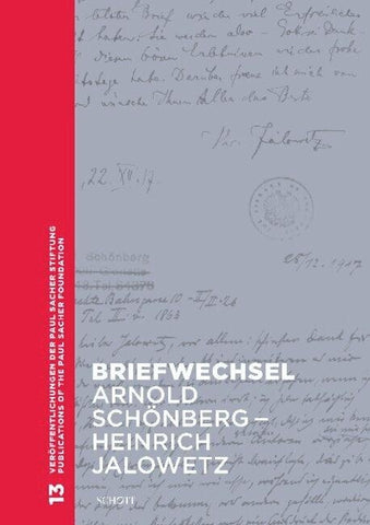 Briefwechsel Arnold Schönberg – Heinrich Jalowetz