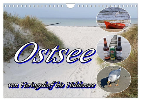 Ostsee von Heringsdorf bis Hiddensee (Wandkalender 2026 DIN A4 quer), CALVENDO Monatskalender