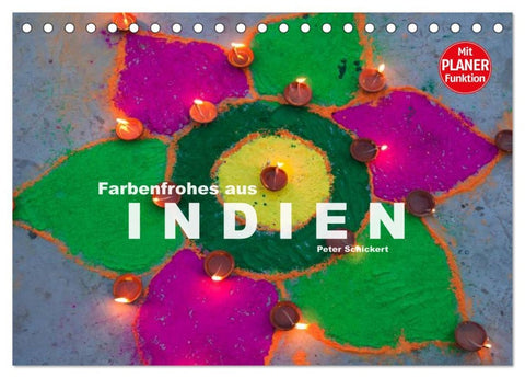 Farbenfrohes aus Indien (Tischkalender 2026 DIN A5 quer), CALVENDO Monatskalender