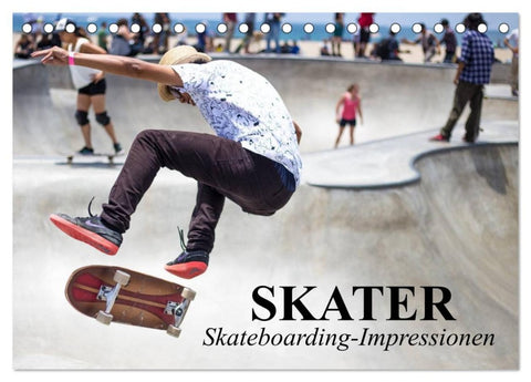 Skater. Skateboarding-Impressionen (Tischkalender 2026 DIN A5 quer), CALVENDO Monatskalender