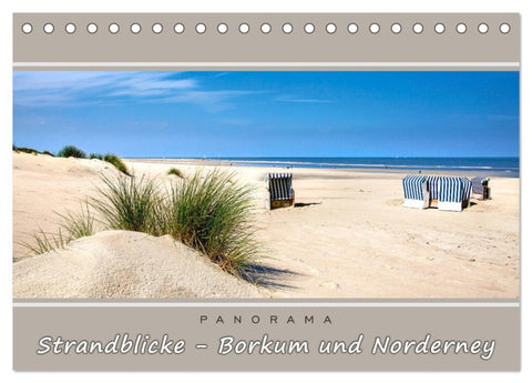 Strandblicke Borkum und Norderney (Tischkalender 2026 DIN A5 quer), CALVENDO Monatskalender