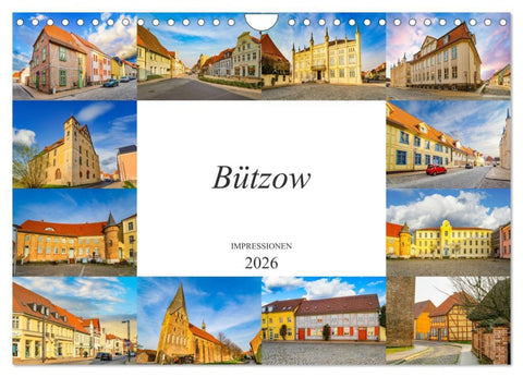 Bützow Impressionen (Wandkalender 2026 DIN A4 quer), CALVENDO Monatskalender