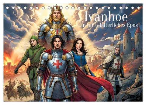 Ivanhoe – Ein mittelalterliches Epos (Tischkalender 2027 DIN A5 quer), CALVENDO Monatskalender