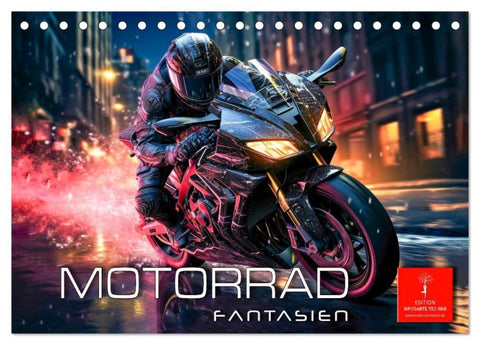 Motorrad Fantasien (Tischkalender 2027 DIN A5 quer), CALVENDO Monatskalender