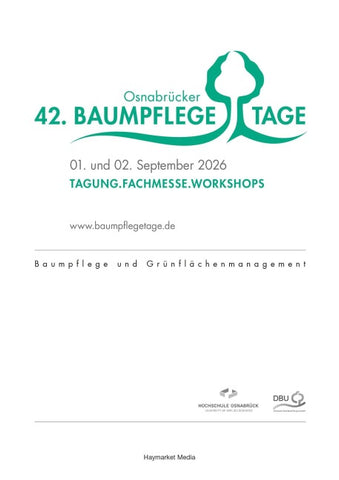42. Osnabrücker Baumpflegetage 2026
