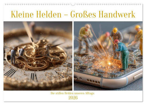 Kleine Helden - Großes Handwerk (Wandkalender 2026 DIN A2 quer), CALVENDO Monatskalender