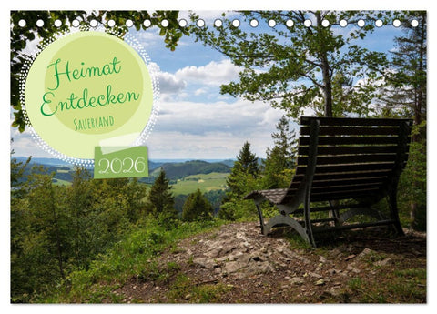 Heimat Entdecken: Sauerland (Tischkalender 2026 DIN A5 quer), CALVENDO Monatskalender