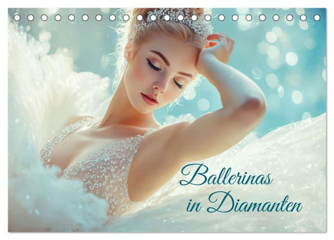 Ballerinas in Diamanten (Tischkalender 2027 DIN A5 quer), CALVENDO Monatskalender